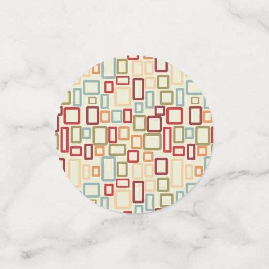 Rode en blauwe kerstboom confetti (Kleine voorkant)