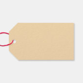 Rode en blauwe kleur Stippen op rood Cadeaulabel (Achterkant Horizontaal)