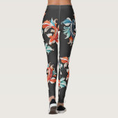 Rode en blauwe Koi Prosperity Yin Yang Leggings (Achterkant)