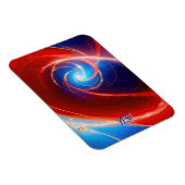 Rode en blauwe kosmische spiraal magneet (Rechterzijde)