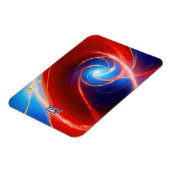 Rode en blauwe kosmische spiraal magneet (Linkerzijde)