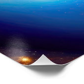 Rode en blauwe kosmische spiraal perfect poster (Hoek)
