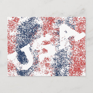 Rode en Blauwe Kristallen USA Briefkaart