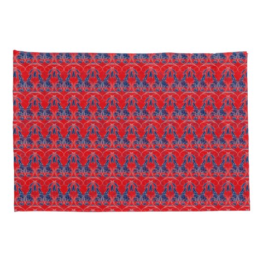 Rode en blauwe Kussensloop (Achterkant-Rechts)