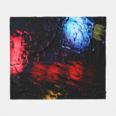 Rode en blauwe LED-lamp Fleece Deken (Voorkant (Horizontaal))