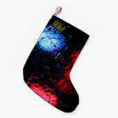 Rode en blauwe LED-lamp Kleine Kerstsok (Voorkant (Hangend))