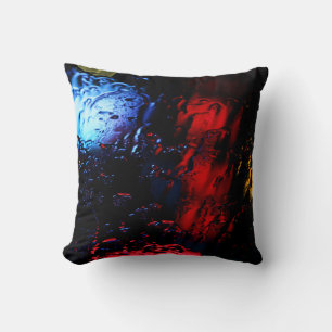 Rode en blauwe LED-lamp Kussen