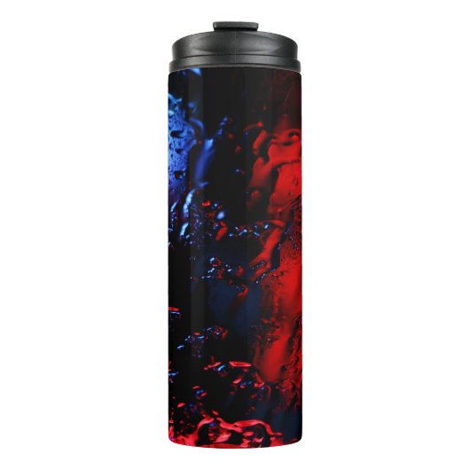 Rode en blauwe LED-lamp Thermosbeker (Voorkant)