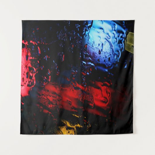 Rode en blauwe LED-lamp Wandkleed (Voorkant (horizontaal))