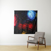 Rode en blauwe LED-lamp Wandkleed (In Situ (horizontaal))