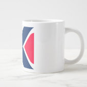 Rode en blauwe Letter X Monogram Grote Koffiekop (Rechts)