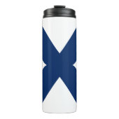 Rode en blauwe Letter X Monogram Thermosbeker (Voorkant)