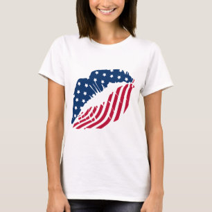 Rode en Blauwe Lippen Shirt