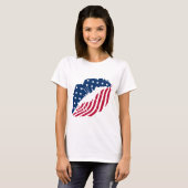 Rode en Blauwe Lippen Shirt (Voorkant volledig)