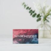 Rode en blauwe moderne kleur visitekaartje (Staand voorkant)