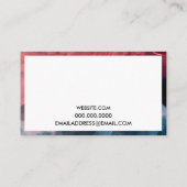 Rode en blauwe moderne kleur visitekaartje (Achterkant)