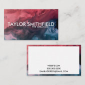 Rode en blauwe moderne kleur visitekaartje (Voorkant / Achterkant)