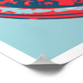 Rode en blauwe NOLa-watermeter Poster (Hoek)