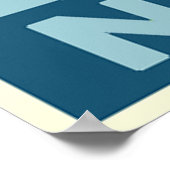 Rode en blauwe NOLa-watermeter Poster (Hoek)