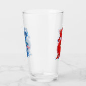 Rode en blauwe Oosterse draken Glas (Rechts)