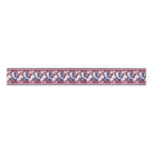 Rode en blauwe paisley grosgrain lint (Voorkant)