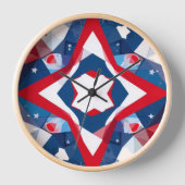 rode en blauwe patroonklok (Voorkant)