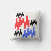 rode en blauwe pixel decoratieve kussen. kussen (Voorkant)