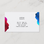 Rode en blauwe Rozen Visitekaartje (Achterkant)