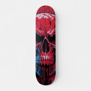 Rode en blauwe schedel - Numb-Skulls Design #3 Persoonlijk Skateboard