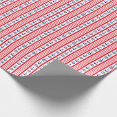Rode en Blauwe Scheepsankers Cadeaupapier (Hoek)
