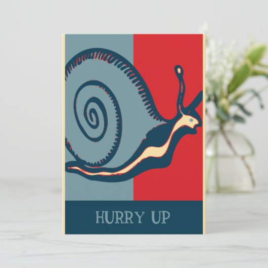 Rode en blauwe slak, (Staand voorkant)