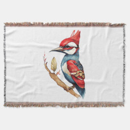 Rode en blauwe specht deken