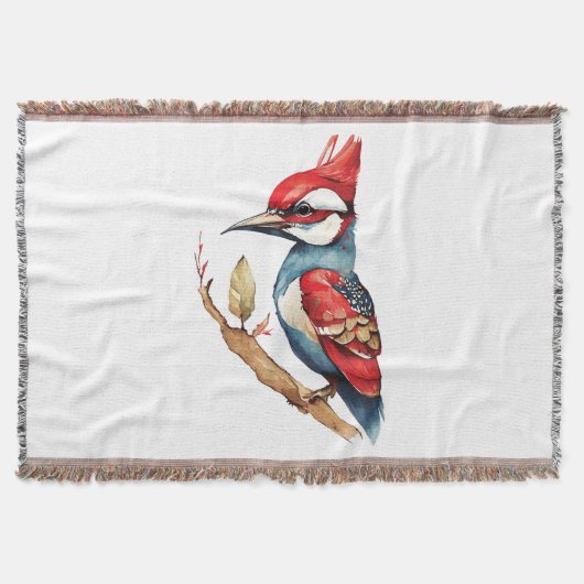 Rode en blauwe specht deken (Voorkant)