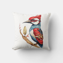 Rode en blauwe specht kussen