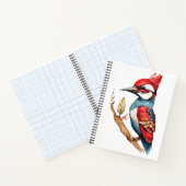 Rode en blauwe specht notitieboek (Binnen)