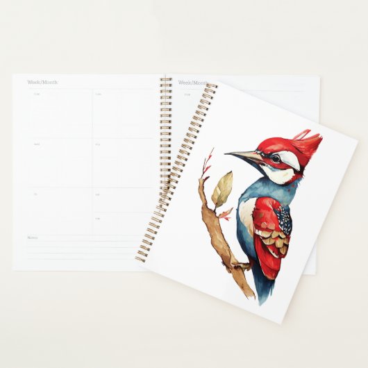 Rode en blauwe specht planner (Display)