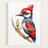 Rode en blauwe specht planner (Voorkant)