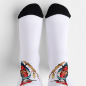 Rode en blauwe specht sokken (Top)