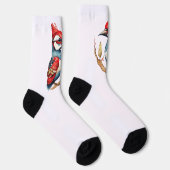 Rode en blauwe specht sokken (Rechts)