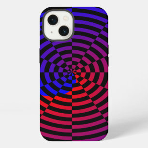 Rode en blauwe spiraal door Kenneth Yoncich iPhone 13 Hoesje