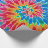 Rode en blauwe spiraalkleurige kleurstof cadeaupapier (Hoek)