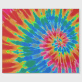 Rode en blauwe spiraalkleurige kleurstof cadeaupapier (Vlak)