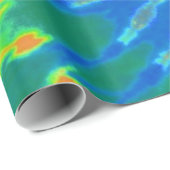 Rode en blauwe spiraalkleurige kleurstof cadeaupapier (Rol Hoek)