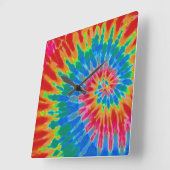 Rode en blauwe spiraalkleurige kleurstofklok vierkante klok (Hoek)