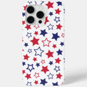 Rode en blauwe sterren, 4 juli, witte achtergrond Case-Mate iPhone case (Achterkant)