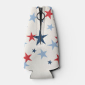 Rode en blauwe sterren Americana Flesjeskoeler (Achterkant)