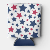 Rode en Blauwe Sterren - Amerikaans vlaggenpatroon Blikjeskoeler (Voorkant)