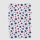 Rode en Blauwe Sterren - Amerikaans vlaggenpatroon Golfhanddoek (Voorkant)