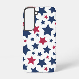 Rode en blauwe sterren - Amerikaanse vlag patroon iPhone 16 Hoesje