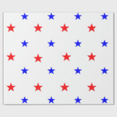 Rode en blauwe sterren - het Patroon van de hemel Cadeaupapier (Vlak)